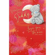 Daddy Love to Moon &amp; Back Me to You Bear Valentine&#39;s Day Card