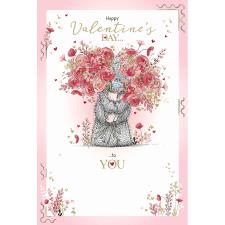 Rose Bouquet Me to You Bear Valentine's Day Card