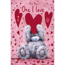 One I Love Softly Drawn Me to You Bear Valentine&#39;s Day Card