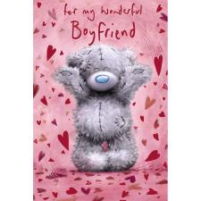 Wonderful Boyfriend Softly Drawn Me to You Bear Valentine&#39;s Day Card