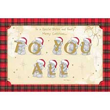 Grandson &amp; Family Me to You Bear Christmas Card