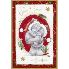 One I Love Handmade Me to You Bear Christmas Card