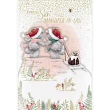 Son &amp; Daughter In Law Me to You Bear Handmade Christmas Card