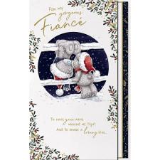 Fiancé Handmade Me to You Bear Christmas Card
