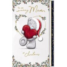 Mum Holding Heart Handmade Me to You Bear Christmas Card