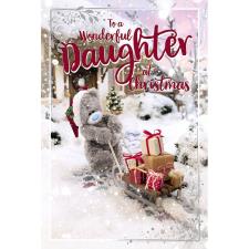 3D Holographic Wonderful Daughter Me to You Bear Christmas Card