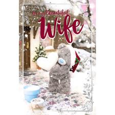 3D Holographic Beautiful Wife Me to You Bear Christmas Card
