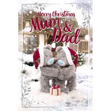 3D Holographic Mum &amp; Dad Me to You Bear Christmas Card