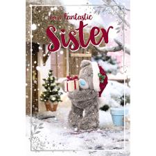 3D Holographic Sister Me to You Bear Christmas Card