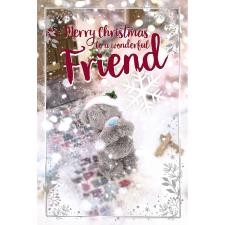 3D Holographic Wonderful Friend Me to You Bear Christmas Card
