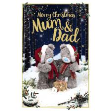 3D Holographic Mum & Dad Me to You Bear Christmas Card