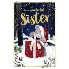 3D Holographic Sister Me to You Bear Christmas Card