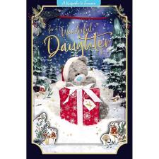 3D Holographic Wonderful Daughter Me to You Bear Christmas Card