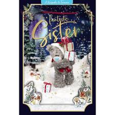3D Holographic Fantastic Sister Me to You Bear Christmas Card