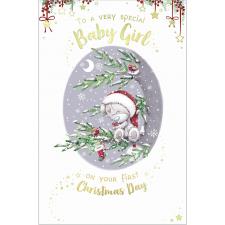 Baby Girl 1st Christmas Me to You Bear Christmas Card