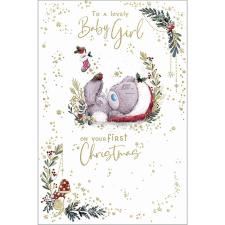Baby Girl's 1st Christmas Me to You Bear Christmas Card