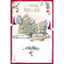 Mum &amp; Dad Decorating Tree Me to You Bear Christmas Card