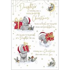 Daughter Verse Me to You Bear Christmas Card