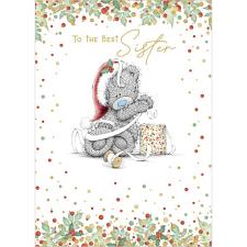 Best Sister Me to You Bear Christmas Card