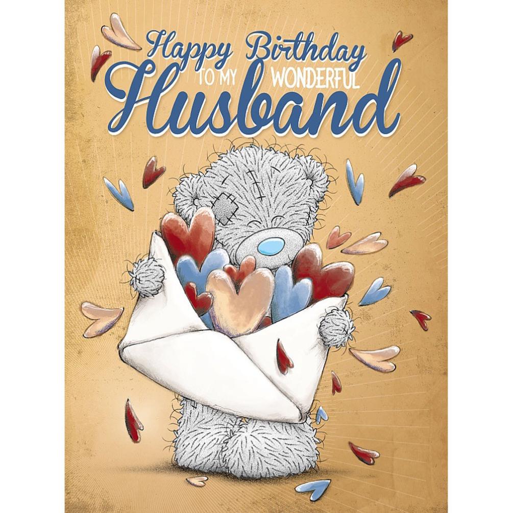 Wonderful Husband Large Me To You Bear Birthday Card A01ls135 Me To