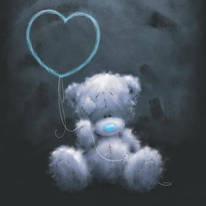 Tatty Teddy with Heart Balloon Outline Me to You Bear Card (AK8TS008 ...