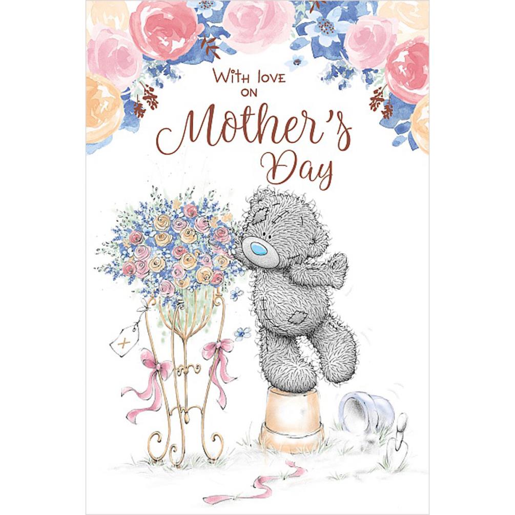 Tatty Teddy With Flower Stand Me to You Bear Mother's Day Card ...