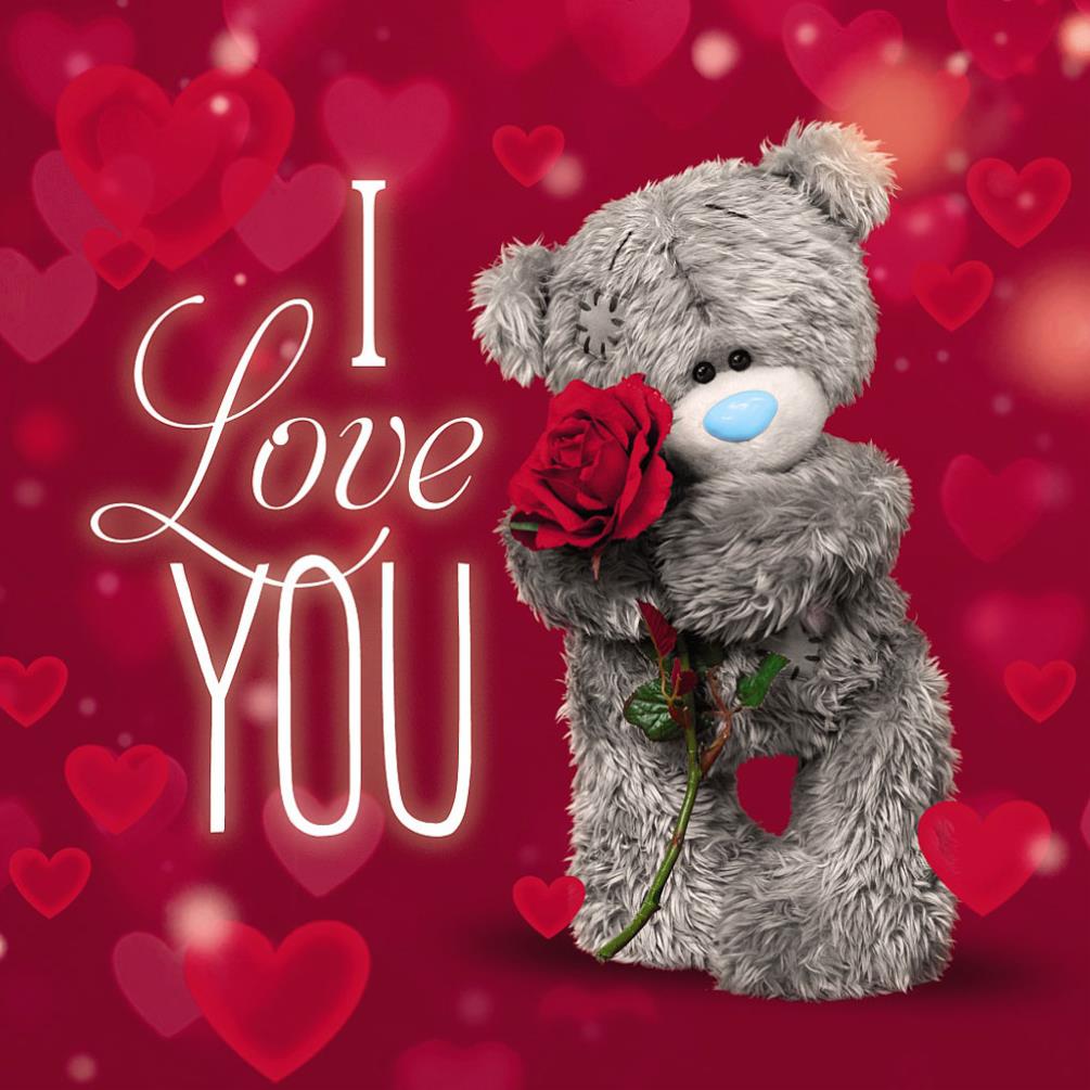 3D Holographic I Love You Me to You Bear Valentines Day Card (V93VZ052