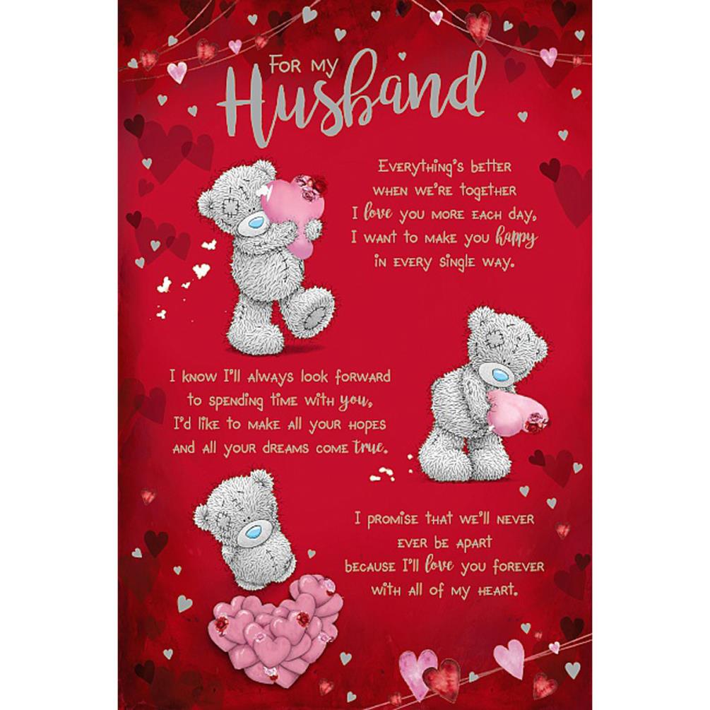 For My Husband Poem Me to You Bear Valentine's Day Card (VSM01046) : Me ...