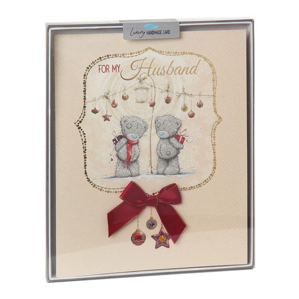 Husband Me to You Bear Handmade Boxed Christmas Card (X01DZ070) Me to
