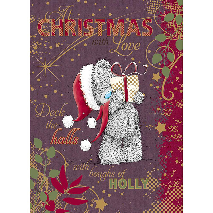 Tatty Teddy Holding Present Me to You Bear Christmas Card (X01SS158 ...