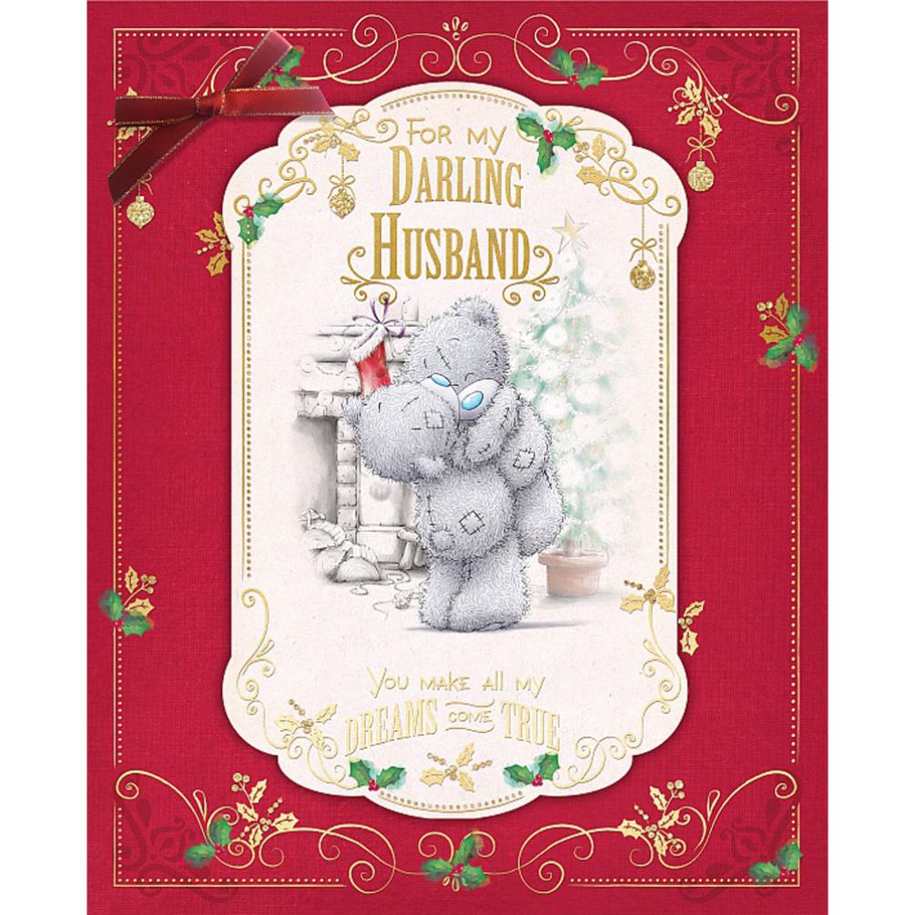 My Darling Husband Large Me To You Bear Christmas Card XHD01009 Me my-darling-husband-large-me-to-you-bear-christmas-card-xhd01009-me