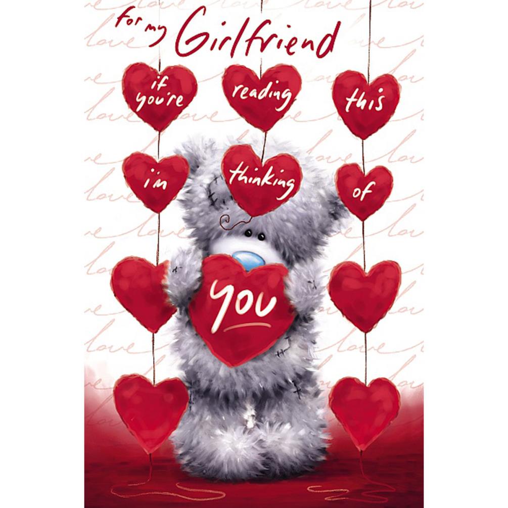 Girlfriend Holding Heart Me to You Bear Valentines Day Card (VSM77003 ...