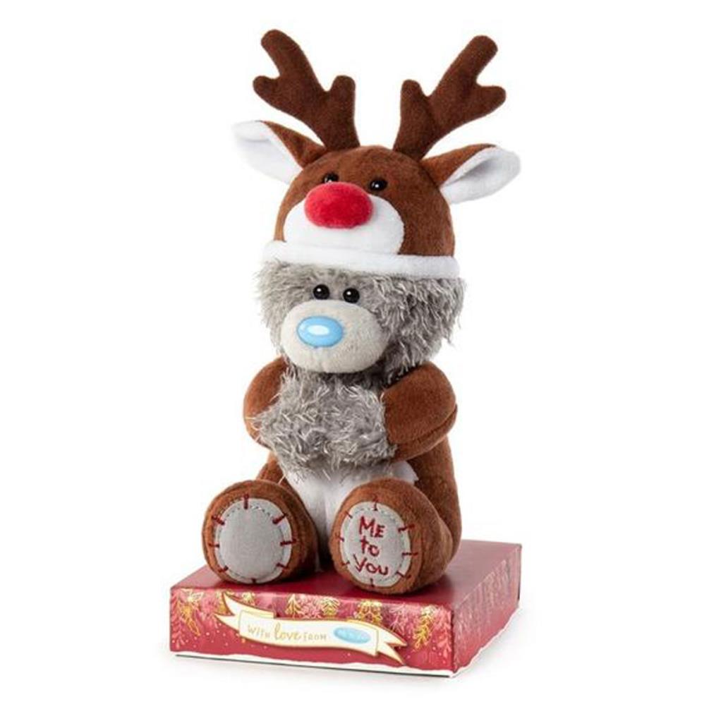 Me To You Tatty Teddy Bear In Reindeer Costume - Official Plush Toy With Glitter Antlers, Gift Box, 19cm Cuddly Christmas Gift - View #2