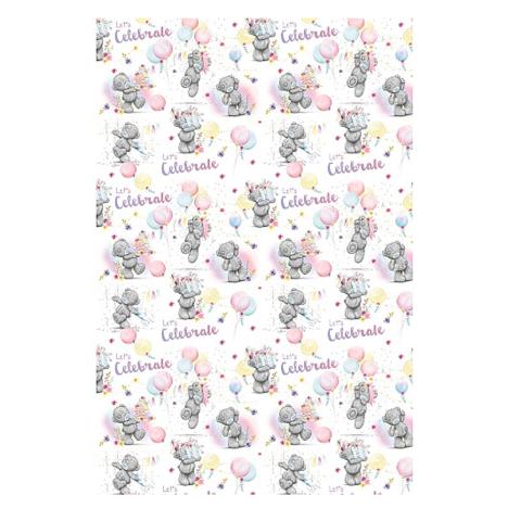 TEDDY BEAR Pink Birthday Wrapping Paper Roll