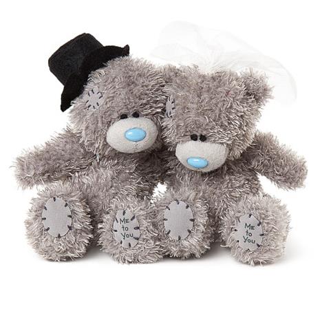 Just Married Me to You Wedding Bears Tatty Teddy Bride Groom In Carriage Box 