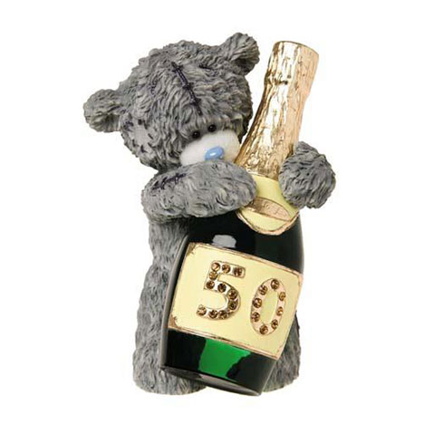 Me To You Bear Geburtstagskarte Zum 50. – Mit Grauem Teddy & Blauer Nase (12,7x17,8 Cm)