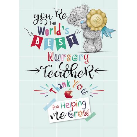 Nursery Teacher Me to You Bear Thank You Card