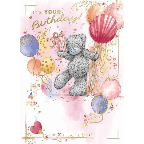 Balloons &amp; Gift Me to You Bear Birthday Card
